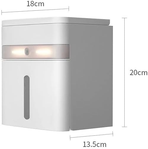 XDCHLK Falra Szerelhető Wc-Papír tartó Intelligens Érzékelő LED Világítás Nagy Kapacitású vécépapír Tároló Doboz
