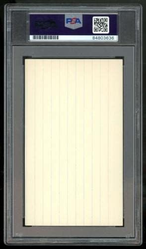 Earle Combs Aláírt Index Kártya Automatikus Aláírást PSA Hiteles ES943 - MLB Vágott Aláírás