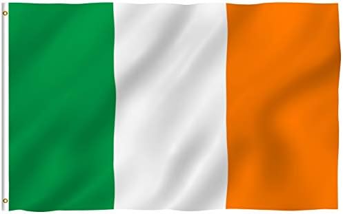 Anley Repülni Szellő 3x5 Méteres Írország Zászló - Élénk Színű, a Fade bizonyíték - Vászon Fejléc, Dupla Varrott - Ír Nemzeti