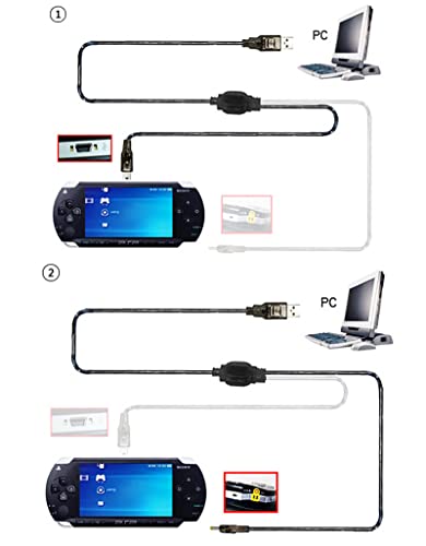 Új PSP3000 2in1 Töltés USB Töltő adatkábel Pack 2 Csere, Összeegyeztethető a Playstation Portable PSP 3000 2000 1000 E1000