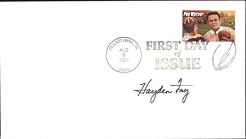 Haden Fry Aláírt 1997 FDC Első Nap Fedezze Pop Warner Iowa 151485 - NFL-Vágott Aláírás