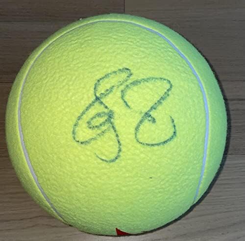 Roger Federer Aláírt Teljes Autogramot Tenisz Bajnok Legenda Jumbo Labdát Beckett - Dedikált Tenisz Labdák