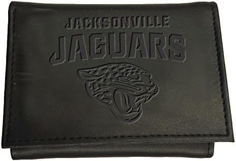 Csapat Sportok Amerikai NFL Jacksonville Jaguars Fekete Pénztárca | Tri-Fold | Hivatalosan Engedélyezett Lepecsételt Logó