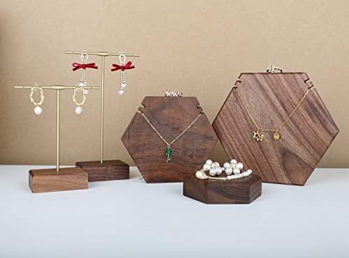 GemeShou 3pcs dió ékszerek jogosultja nyaklánc display állvány, fa nyaklánc tároló szervező, ékszerek Kiskereskedelmi vállfák