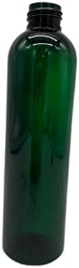 8 oz Zöld Cosmo Műanyag Palackok -12 Pack Üres Üveget Újratölthető - BPA Mentes - illóolaj - Aromaterápia | Fehér Twist Top