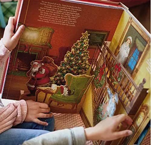 Karácsonyi Zene Popss Könyv Emlék Illusztrációk, Karácsonyi 3D Világító hangoskönyv Gyermekek (Piros, Egy Méret)