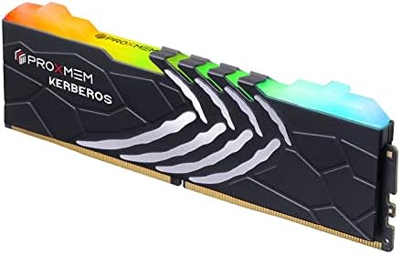 PROXMEM KERBEROS DDR4 RAM-16 gb-os RGB (2x8GB) 3600MT/s (PC4-28800) 1.45 V CL14-15-15 288 Pin Asztali Memória Kit-Fekete