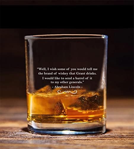 QPTADesignGift Abraham Lincoln Idézet Whiskys Üveg Whiskey Maratott Üveg - Whiskey-Idézetek - Vicces Születésnapi Ajándék