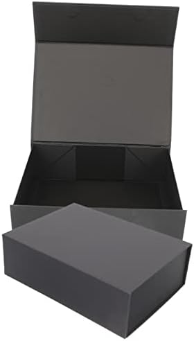 EXCEART 6 Db Összecsukható Kagyló Karton Esküvői kedvezmények Fekete Szervező Ládákat Fénykép Tároló Dobozok 12x12 a Papír