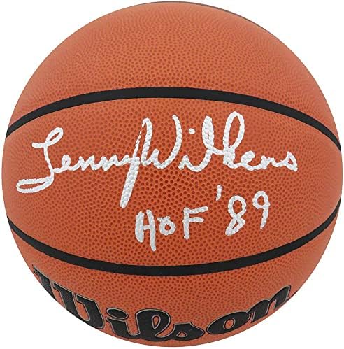 Lenny Wilkens Aláírt Wilson Beltéri/Kültéri NBA Kosárlabda w/HOF'89 - Dedikált Kosárlabda