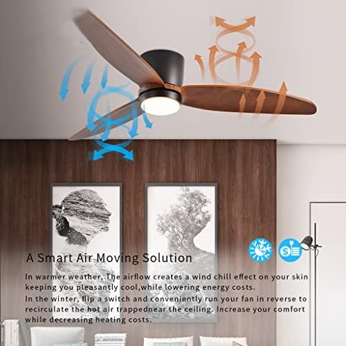 ZHYH Led Fa Penge Mennyezeti ventilátor Távirányítóval Egyszerű Hálószoba, Nappali, Mennyezeti Lámpa, Ventilátor Haza Rajongó