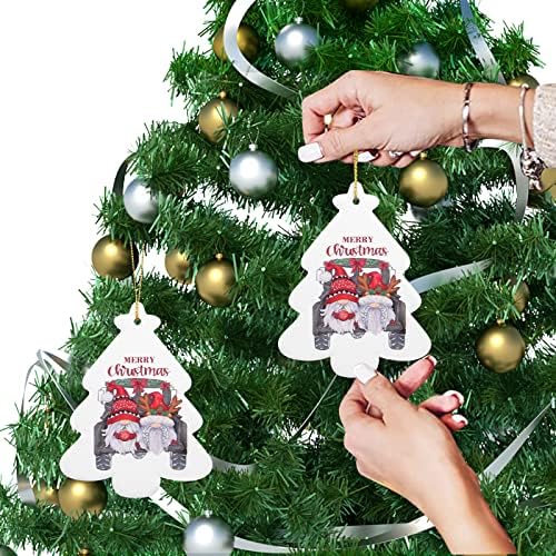 Kerámia Karácsonyfa Díszek, Karácsonyfa Díszek Mini Lóg Kültéri Díszek Aranyos Lóg A Gnome Dekoráció, Karácsonyfa Díszítő