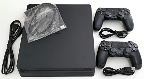 A Sony PlayStation 4 1 tb-os Rendszer, Jet Fekete Konzol Csomag x2 Utángyártott irányítók PS4 (Felújított)