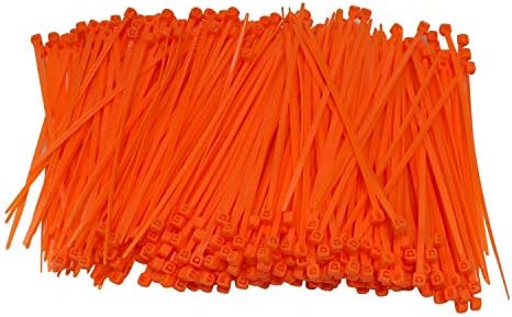 GLE önzáró Drót, Kábel Zip Nyakkendő 1000 Db Rögzítse Wrap 4 inch Nylon (Narancssárga)