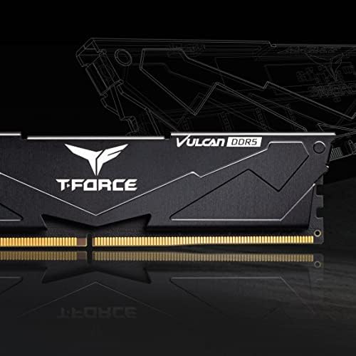 TEAMGROUP T-Force Vulkáni DDR5 64 gb-os (2x32GB) 5200MHz (PC5-41600) CL40 Asztali Memória Modul Ram (Fekete) 600 700 Series