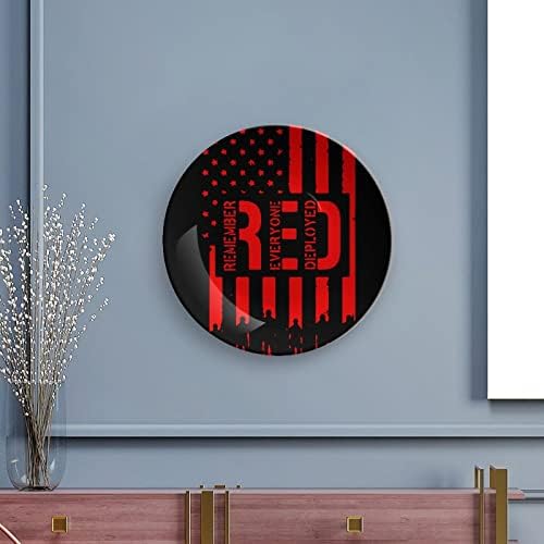 R. E. D Emlékszem, hogy Mindenki Telepített Vörös péntek Lóg Kerámia Dekoratív tábla Display Állvány Szabott Évforduló, Esküvői