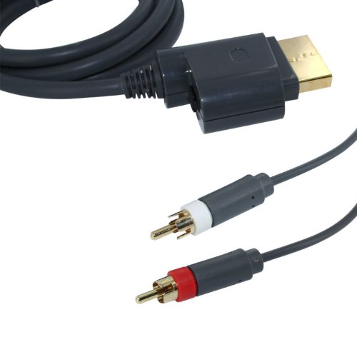 eForBuddy 720P HD VGA RCA L/R Audio kábel Kábel Xbox 360, 6 Méter, Szürke