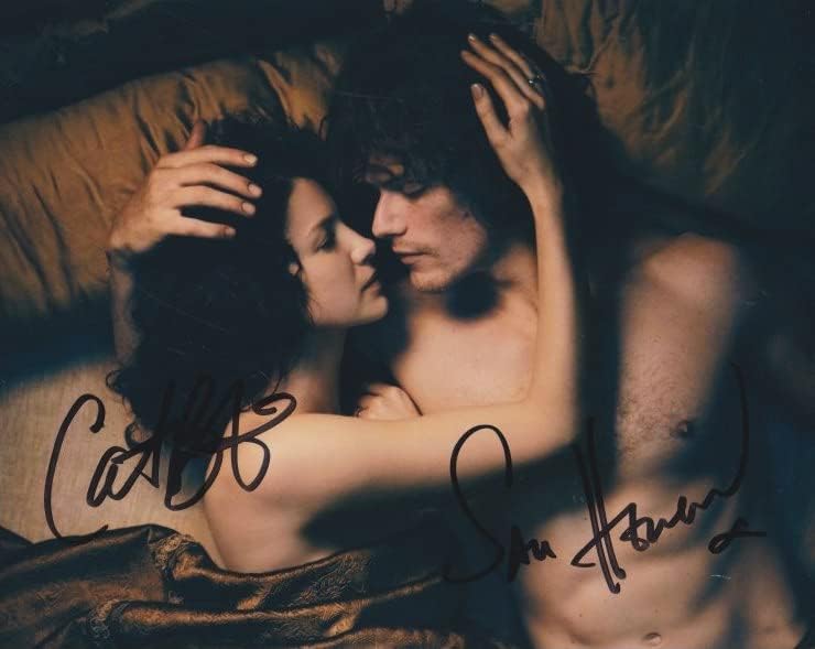 Outlander (Sam Heughan & Caitriona Balfe) aláírt 8x10 fotó