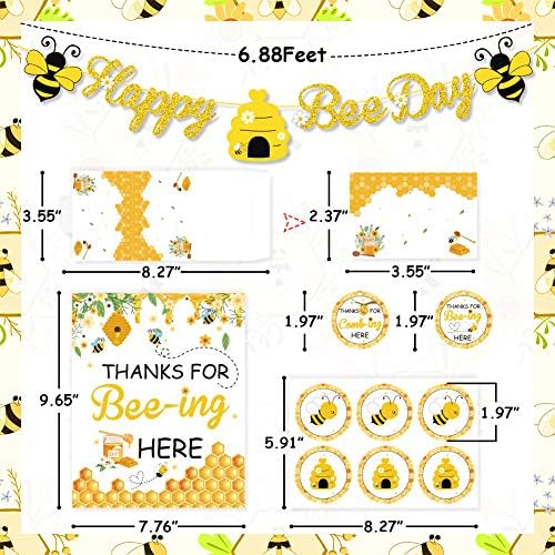 Méh Bár Dekoráció Készlet, Boldog a Méh Nap Banner Desszertet is Kedvez Élelmiszer-Sátrak Alá Kupa Matrica Ajándék Kategória