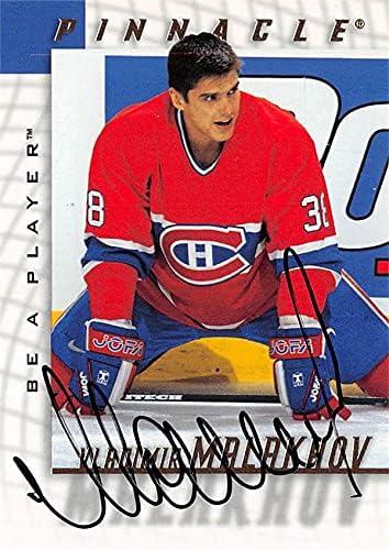 Autogramot Raktár 621060 Vladimir Malakhov Dedikált Jégkorong Kártya - Montreal Canadiens, 67 1998 Pinnacle egy Játékos -