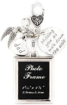 Harper Olivia Ezüst Menyasszonyi Csokor Kép Varázsa Hiányzik, Ahogy végigmegyek A Folyosón Esküvői Emlékmű Ajándék Apa