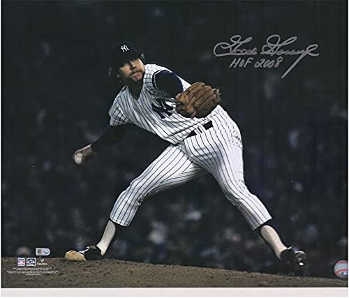 Liba Gossage New York Yankees Dedikált 16 x 20 Pitching a Fénykép, a HOF 2008 Felirat, - Dedikált MLB Fotók