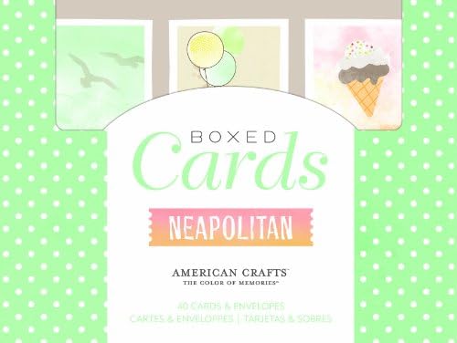 Amerikai Kézműves Dobozos Kártya Meghatározza a Scrapbooking, 40 Kártyák/40 Fehér Borítékot, Drága Lizzy Nápolyi