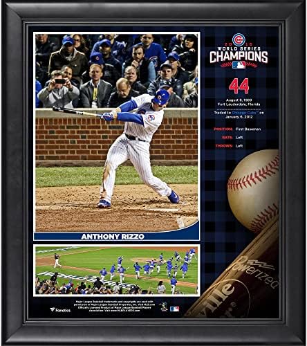 Anthony Rizzo Chicago Cubs MLB World Series Bajnokok Keretes 15 x 17, Kollázs - MLB Játékos Plakkok, valamint Kollázsok