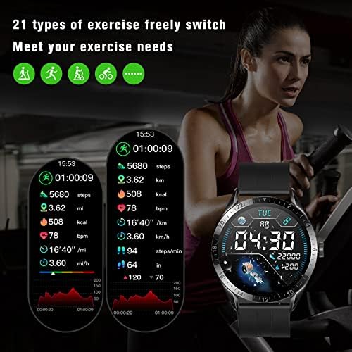 DYGYZH Smart Óra, Fitness Tracker Heart Rate Monitor, a Vérnyomás, a Vér Oxigén Követés, 1.32 Hüvelykes érintőképernyő Smartwatch