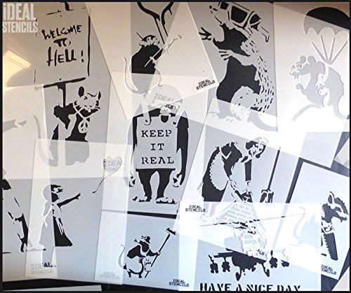 Banksy Stencil - Prüszköl a Kokain Rendőrség, Zsaru, Újrafelhasználható lakberendezés & Art Kézműves Festmény Stencil (XXL/