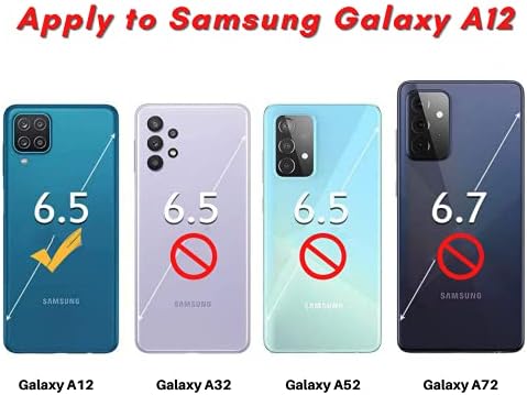 Calmseam Samsung Galaxy A12 Esetben, A12-es Telefon Esetében a Kitámasztó [Anti-Semmiből] Rugalmas Ultra Slim Fit Puha TPU