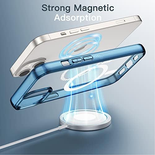 JETech Mágneses tok iPhone 14 6.1-Es Kompatibilis a MagSafe Vezeték nélküli Töltés, Ütésálló Telefon Lökhárító Borító, Anti-Karcolás,