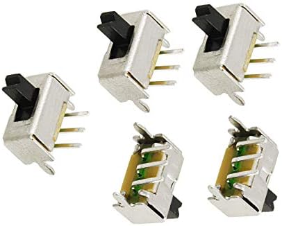 Aexit 5 Db Hálózati Termékek x/2 Pozíció 1P2T SPDT 3 Pin Panel PCB Mini tolókapcsoló 0,3 A Kapcsolók 50V DC