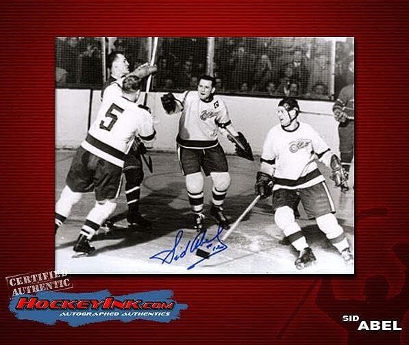 Sid Abel írta ALÁ Red Wings 8X10 Fotó -70244 - Dedikált NHL-Fotók
