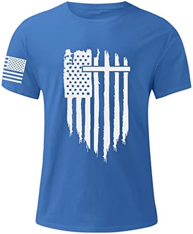 MIASHUI Mens T-Shirt Sima Férfi Függetlenség Napja Zászló Alkalmi Puha, Kényelmes Kis Nyomtatott Férfi Hosszú Ujjú Rétegződés