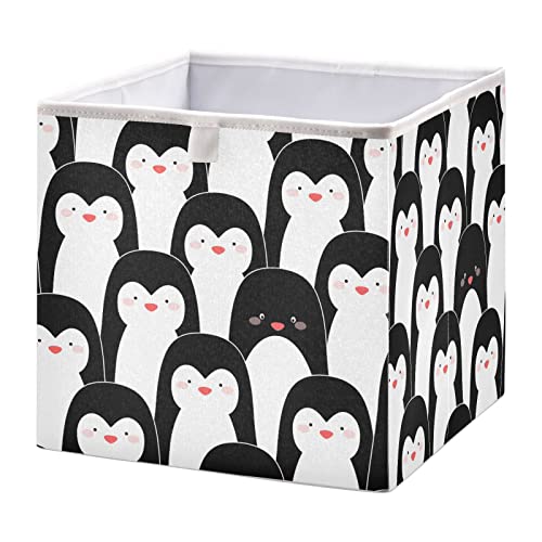 A pingvinek Kocka tárolóban Összecsukható Tárolók Vízálló Játék Kosár Kocka Szervező Ládákat a Gyerekek Óvodába Könyv, Fürdőszoba