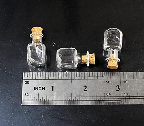 CHENGYIDA 3 CSOMAG Mini Üvegek,Üveg Medál,Üveg Átlátszó Üveg Palack, Dugók,Miniatűr Üveg,Üzenet Kincs Charm Medál (Tér edenhall