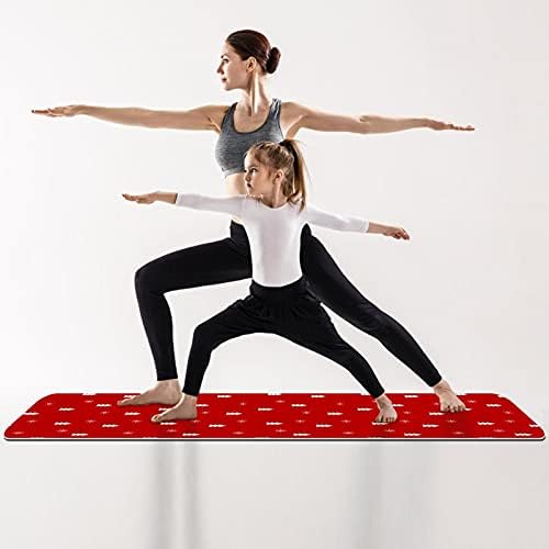 Vastag, Csúszásmentes Gyakorlat & Fitness 1/4 jóga szőnyeg, Gyertya & Hópehely-01 Nyomtatás Jóga Pilates & Emelet Fitness