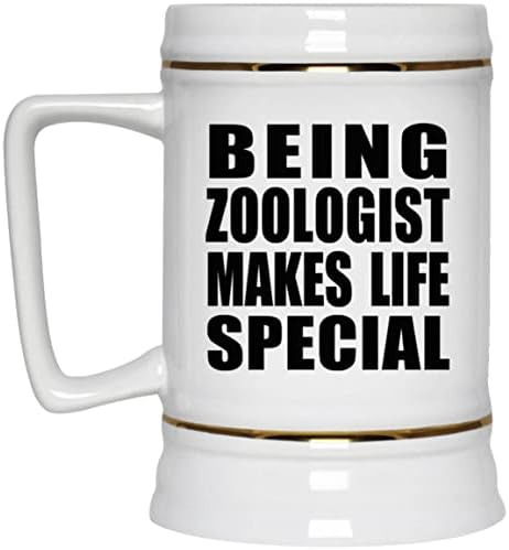 Designsify, Hogy Zoológus Teszi az Életet Különleges, 22oz korsó Sör Kerámia Kupa Bögre Kezelni a Fagyasztóban, Ajándékok