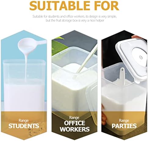 Hemoton Gabona Tároló Konténerek, Műanyag Tároló Doboz 1 Készlet Joghurt, Frissen tartsa a Dobozt Hordozható Gyümölcs Tároló