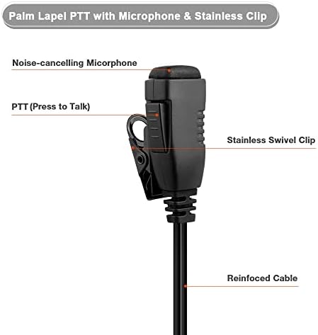 Egyetlen Vezeték Akusztikus Cső Fülhallgató 2,5 mm/3,5 mm-es 2-Pin-kód Biztonsági Készlet Walkie-Talkie az AV Fülhallgató
