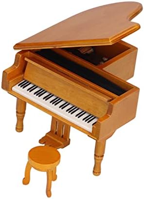 Szimulációs Piano Music Box, Elegáns Fa Egyszerű Művelet Music Box Classic Divatos, a Gyerekek, a Barátok Ajándék(Fa szín)