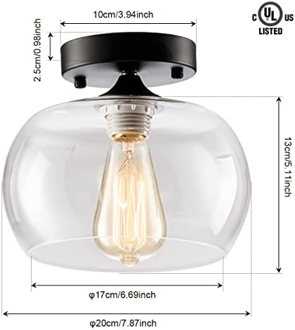 GLADFRESIT Félig süllyeszthető Mennyezeti Lámpa Üveg Árnyékban Kerámia Jogosultja Ipari Sziget Modern Világítás Lámpatest,