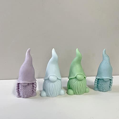 Karácsonyi Gnome öntőforma gyertyakészítés | 10x7cm 3D Szilikon Gnome Penész Epoxi Törpe formázást | Karácsonyi Törpe Fondant