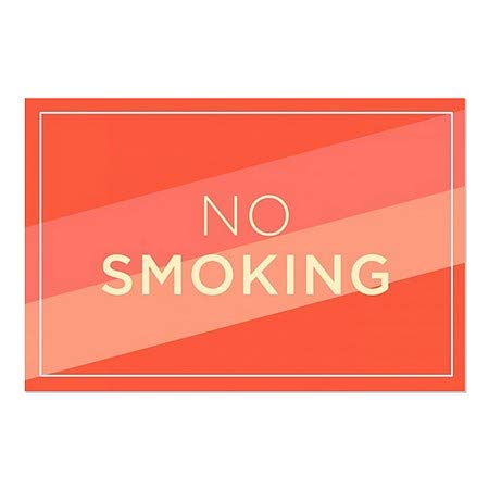 CGSignLab | Nem Dohányzó -Modern Átlós Ablak Ragaszkodnak | 18x12