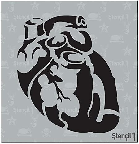 Stencil1 Szív Anatómiai Stencil Tartós Minőségű, többször felhasználható Stencil Festés - hozzon Létre Stencil Mesterségek,