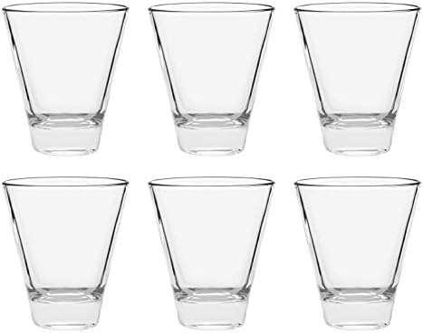 Barski - Európai Üveg - Dupla Régimódi Dobon Szemüveg - Egyedi Tervezésű - Készlet 6-10.5 oz. - Made in Europe