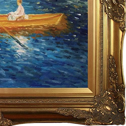 overstockArt Renoir Csónakázás, A Szajna olajfestmény a Viktoriánus Arany Keret, Arany Kivitelben