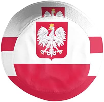 Vicces Lengyelország Zászló Vödör Kalap Divat Nap Kap Pakolható Szabadtéri lengyel Halász Kalapot a Nők, mind a Férfiak