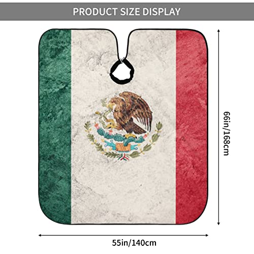 Retro Mexikói Zászló 3d Nyomtatás Professzionális Fodrász Cape Haj Vágás Haját Szalon Cape Fodrász Kötény 55 X 66